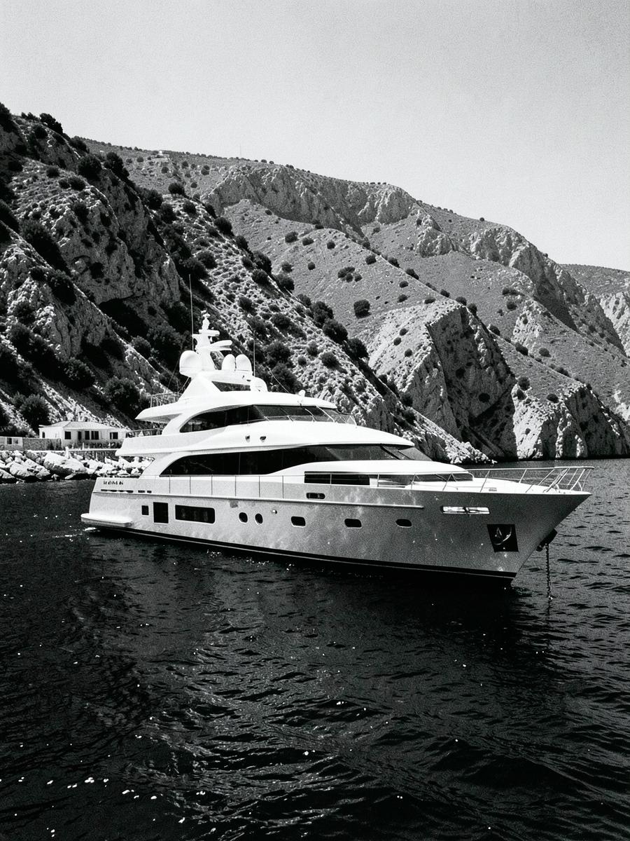 A yacht at anchor